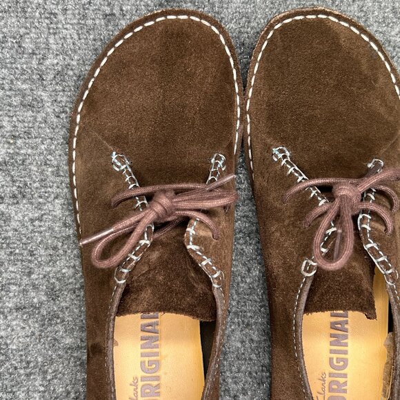 Clarks Originals Faraway Field Moccasins Women's Size 8.5 Brown Suede Crepe Shoe - Picture 9 of 12